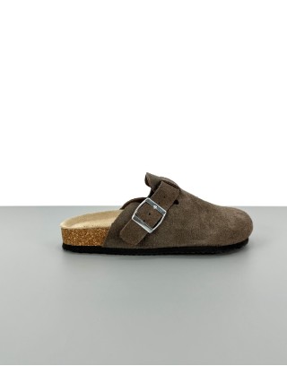 Klapki skórzane ciemny brąz...