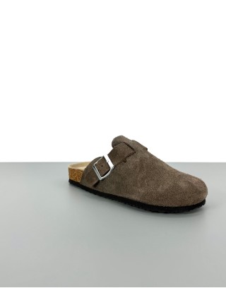 Klapki skórzane ciemny brąz...