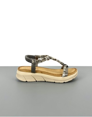 Wygodne sandały srebrne |...