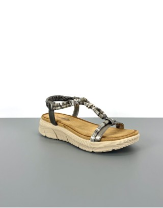 Wygodne sandały srebrne |...