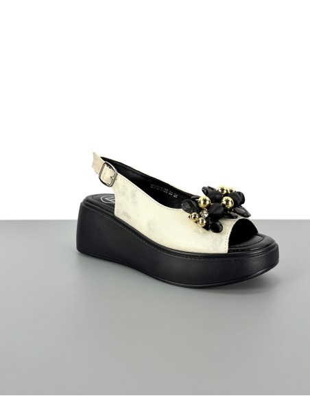 Sandały skórzane na...