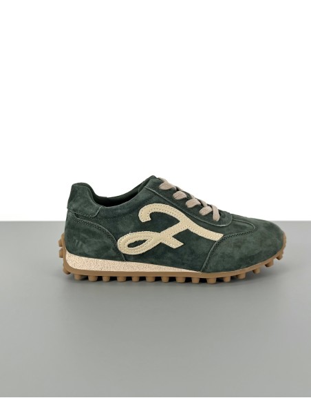 Sneakersy skórzane zielone...