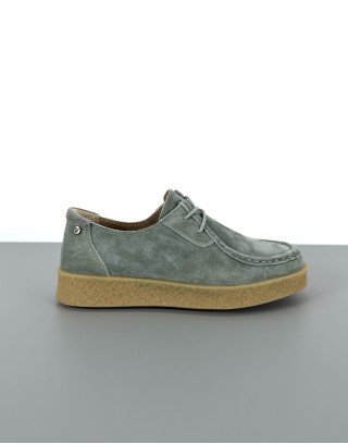 Półbuty skórzane khaki | 84137