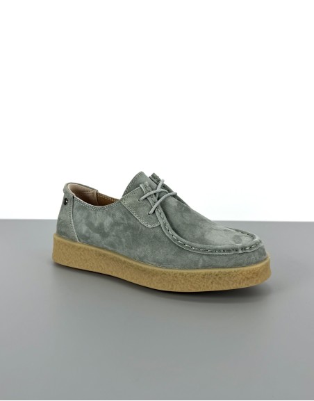 Półbuty skórzane khaki | 84137