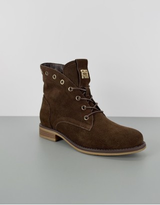 Trzewiki skórzane brązowe |...