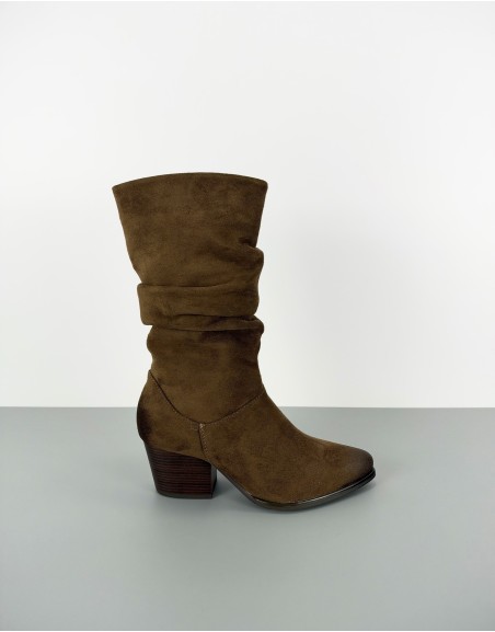 Kozaki zamszowe khaki | 84147
