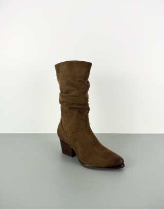 Kozaki zamszowe khaki | 84147